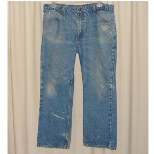 JC Penney Plain Pockets Vtg JEANS, 40x31, Grunge Distressed Workwear, A29